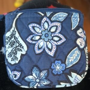Vera Bradley Blue Floral Cosmetic Bag